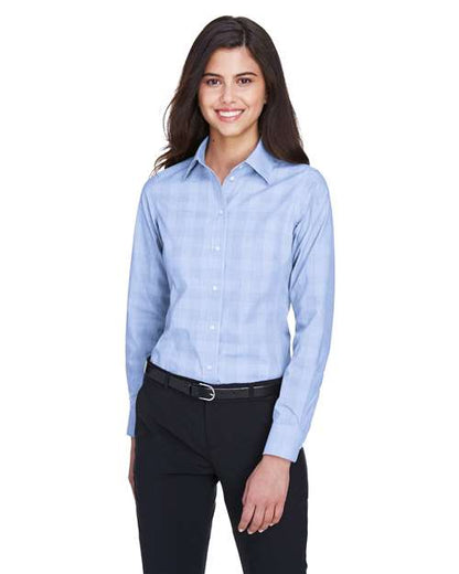 Women's Crown Collection® Glen Plaid Woven Dress Shirt -  - 13922