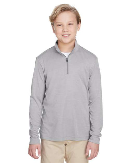 Youth Zone Sonic Heather Performance Quarter-Zip Pullolver -  - 13929
