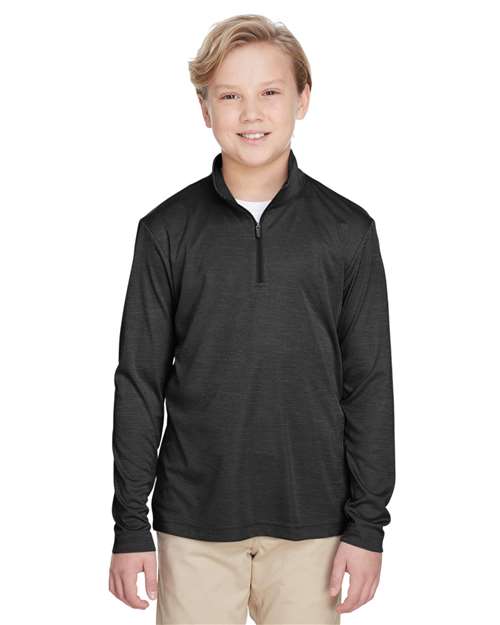 Youth Zone Sonic Heather Performance Quarter-Zip Pullolver -  - 13929