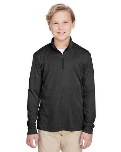 Youth Zone Sonic Heather Performance Quarter-Zip Pullolver -  - 13929