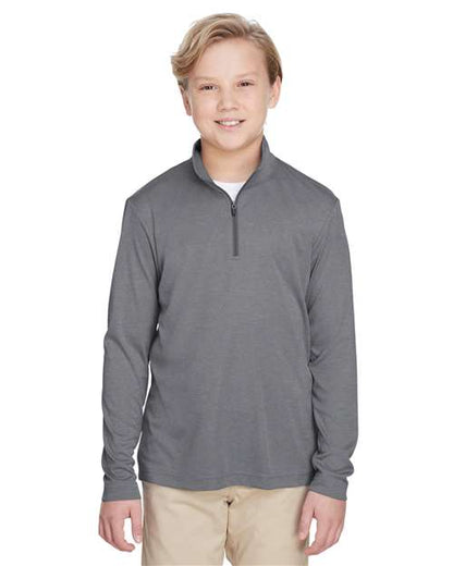 Youth Zone Sonic Heather Performance Quarter-Zip Pullolver -  - 13929