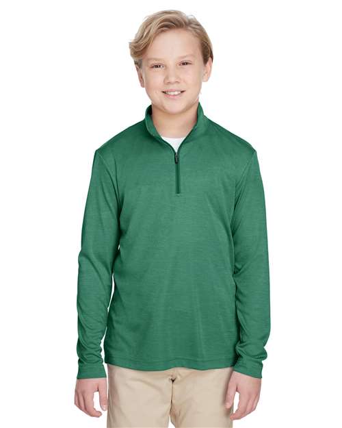 Youth Zone Sonic Heather Performance Quarter-Zip Pullolver -  - 13929