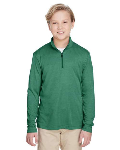 Youth Zone Sonic Heather Performance Quarter-Zip Pullolver -  - 13929