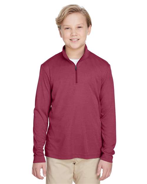 Youth Zone Sonic Heather Performance Quarter-Zip Pullolver -  - 13929