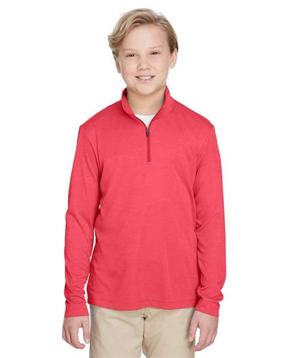 Youth Zone Sonic Heather Performance Quarter-Zip Pullolver -  - 13929