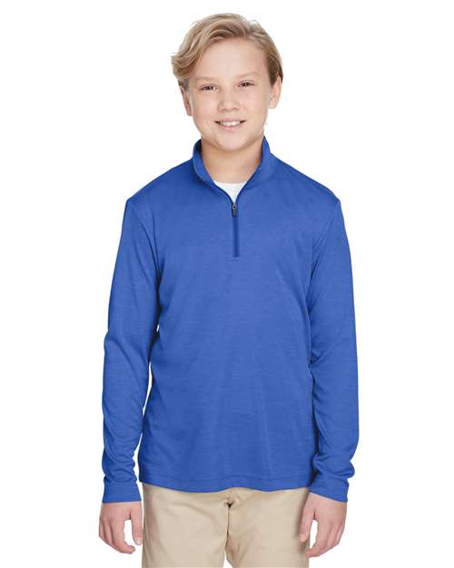 Youth Zone Sonic Heather Performance Quarter-Zip Pullolver -  - 13929