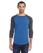 Unisex Triblend Three-Quarter Sleeve Raglan T-Shirt -  - 14026
