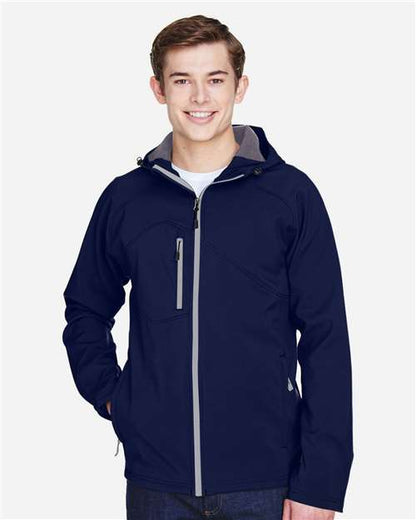Men's Prospect Two-Layer Fleece Bonded Soft Shell Hooded Jacket -  - 14070