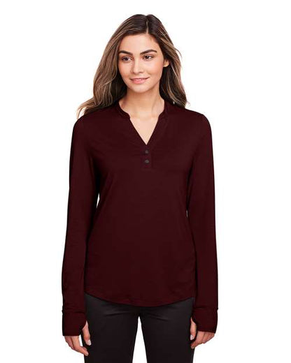 Women's JAQ Stretch Performance V-Neck Snap Pullover -  - 14082