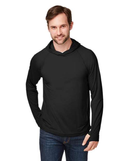 Unisex JAQ Stretch Performance Hooded Long Sleeve T-Shirt -  - 14108