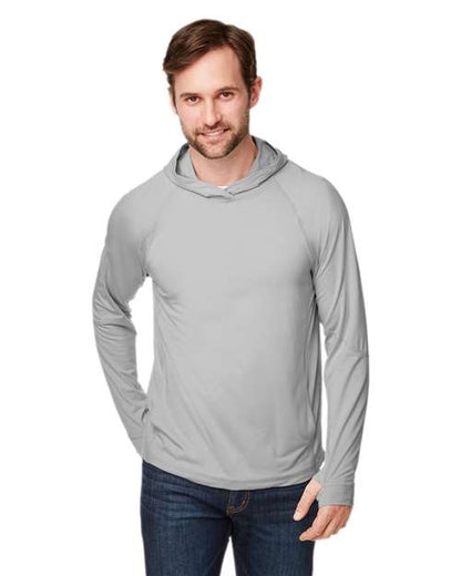Unisex JAQ Stretch Performance Hooded Long Sleeve T-Shirt -  - 14108