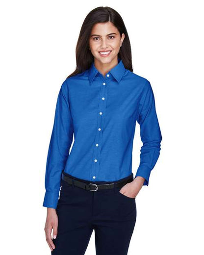 Women's Long Sleeve Oxford Dress Shirt -  - 14204