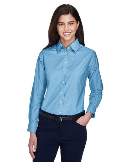Women's Long Sleeve Oxford Dress Shirt -  - 14204