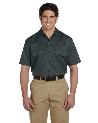 Men's Short Sleeve Work Shirt -  - 14742
