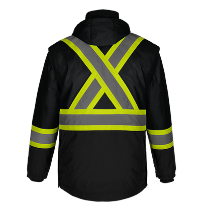 L01275 - Kenworth - 5in1 Hi-Vis Parka w/ Detachable Hood - Jacket