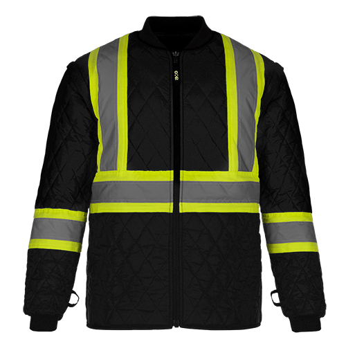 L01275 - Kenworth - 5in1 Hi-Vis Parka w/ Detachable Hood - Black / S - Jacket
