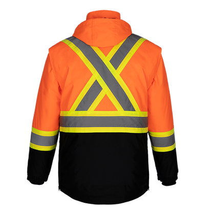 L01275 - Kenworth - 5in1 Hi-Vis Parka w/ Detachable Hood - Jacket