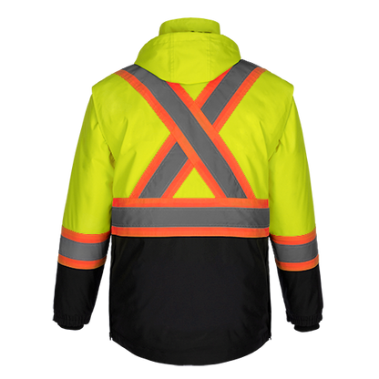 L01275 - Kenworth - 5in1 Hi-Vis Parka w/ Detachable Hood - Jacket