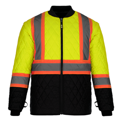 L01275 - Kenworth - 5in1 Hi-Vis Parka w/ Detachable Hood - Yellow / S - Jacket