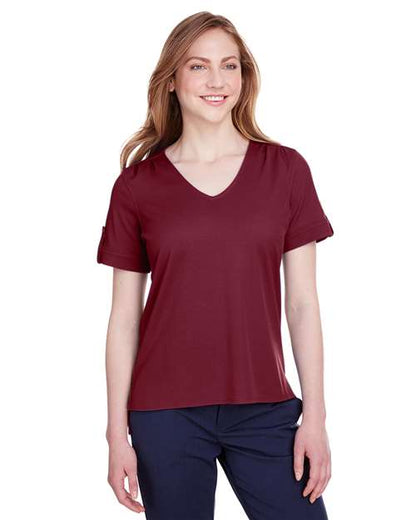 Women's CrownLux Performance® Plaited Rolled Sleeve Shirt -  - 13387