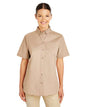 Women's Foundation Cotton Short Sleeve Twill Dress Shirt with Teflon -  - 14587