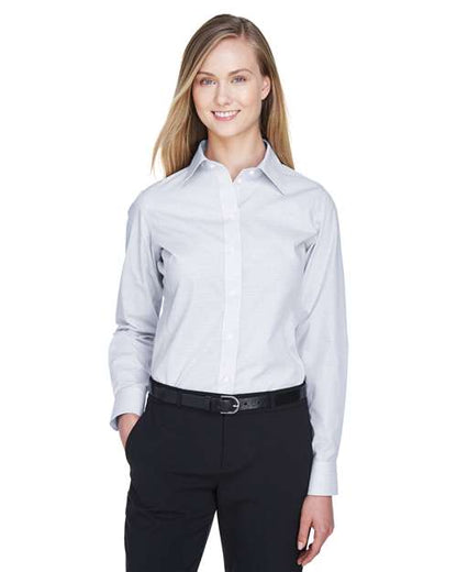 Women's Crown Collection® Micro Tattersall Woven Dress Shirt -  - 13634