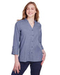 Women's Crown Collection® Stretch Pinpoint Chambra Three-Quarter Sleeve Shirt -  - 13493