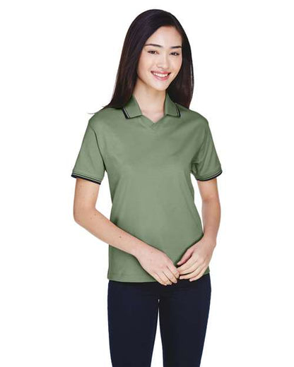 Women's Tipped Perfect Pima Interlock Polo -  - 13636