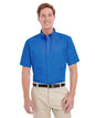 Men's Foundation Short Sleeve Cotton Twill Dress Shirt with Teflon -  - 15725