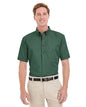 Men's Foundation Short Sleeve Cotton Twill Dress Shirt with Teflon -  - 15725