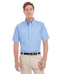 Men's Foundation Short Sleeve Cotton Twill Dress Shirt with Teflon -  - 15725