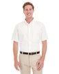 Men's Foundation Short Sleeve Cotton Twill Dress Shirt with Teflon -  - 15725