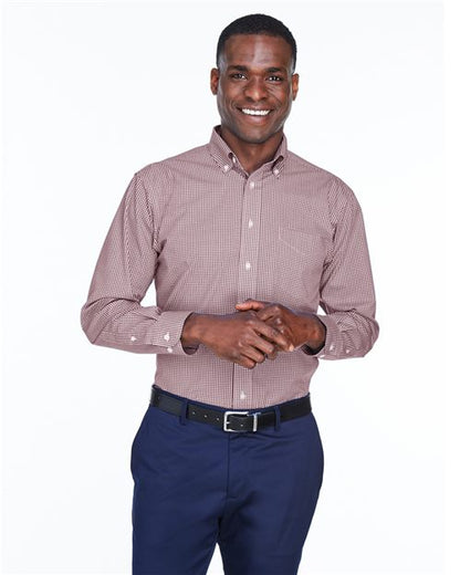 Men's Crown Collection® Gingham Check Woven Dress Shirt -  - 13250