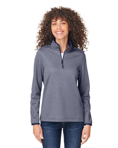 Women's Venture Heathered Stripe Quarter-Zip Pullover -  - 13267 - Toronto Screen Printing- Color