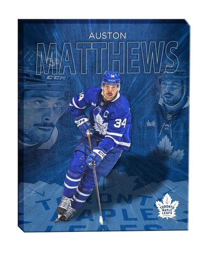 Auston Matthews 16x20 Canvas Collage Maple Leafs-V