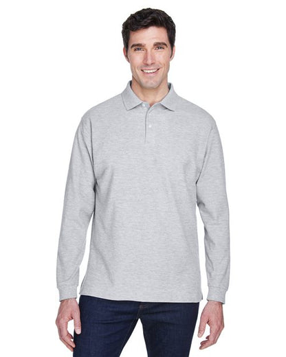 Men's Pima Piqué Long Sleeve Polo -  - 13291