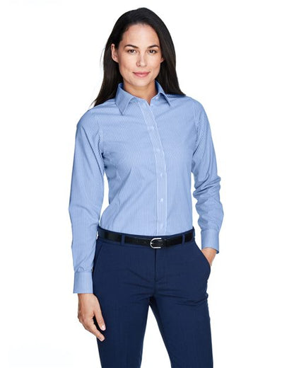 Women's Crown Collection® Banker Stripe Woven Dress Shirt -  - 13323