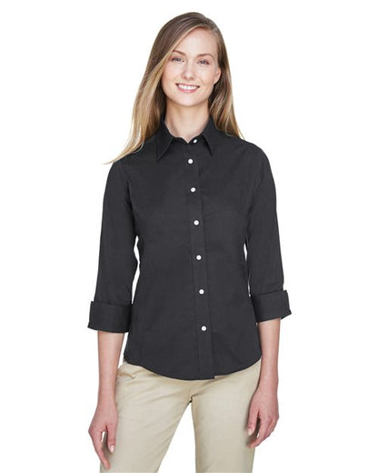 Women's Perfect Fit™ Three-Quarter Sleeve Stretch Poplin Dress Shirt -  - 13337