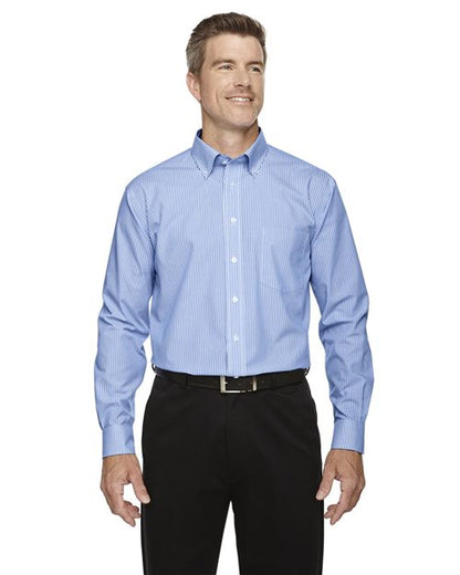 Men's Crown Collection® Banker Stripe Woven Dress Shirt -  - 13385