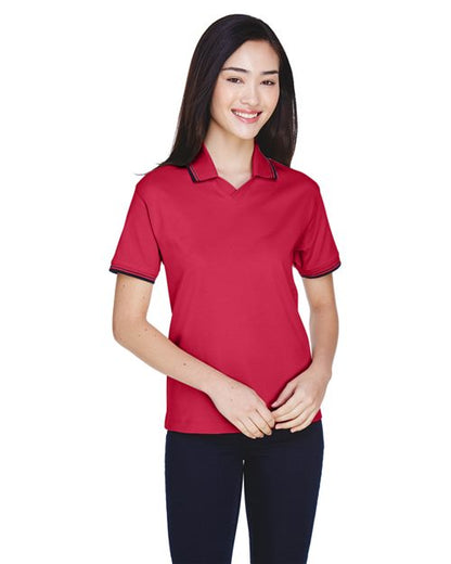 Women's Tipped Perfect Pima Interlock Polo -  - 13636