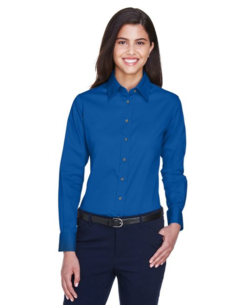 Women's Easy Blend™ Long Sleeve Twill Dress Shirt with Stain-Release -