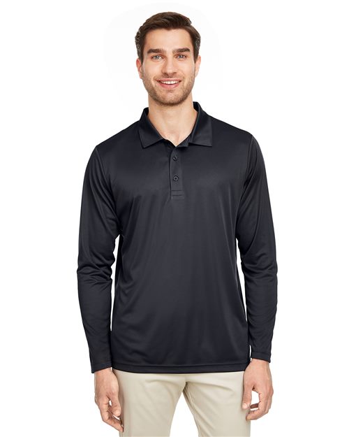 Men's Zone Performance Long Sleeve Polo -  - 13899