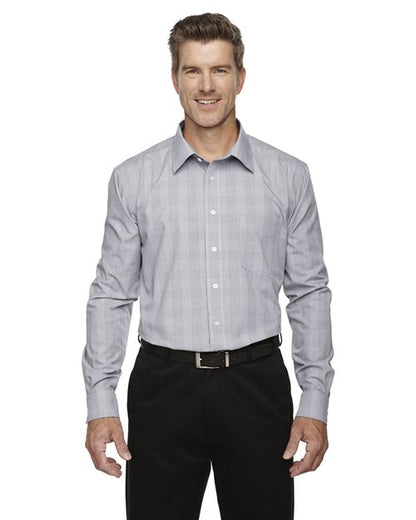 Men's Crown Collection® Glen Plaid Woven Dress Shirt -  - 13913
