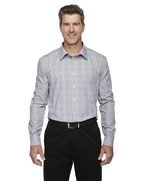 Men's Crown Collection® Glen Plaid Woven Dress Shirt -  - 13913