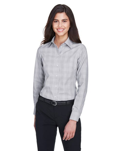 Women's Crown Collection® Glen Plaid Woven Dress Shirt -  - 13922