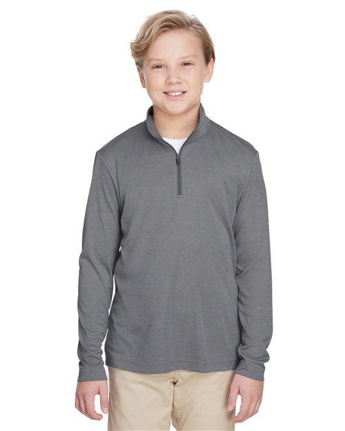 Youth Zone Sonic Heather Performance Quarter-Zip Pullolver -  - 13929