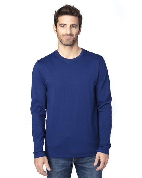 Unisex Ultimate CVC Long Sleeve T-Shirt - Army Heather -  - 14005