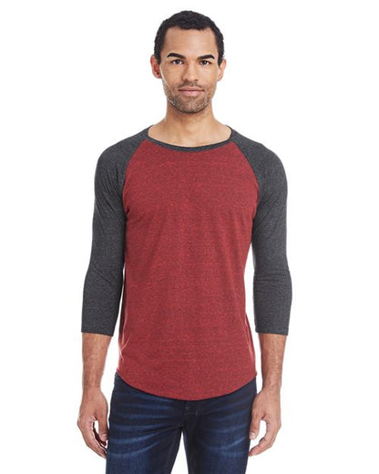 Unisex Triblend Three-Quarter Sleeve Raglan T-Shirt -  - 14026