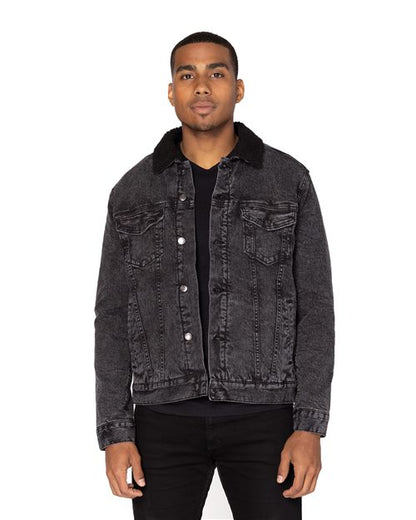 Unisex Sherpa-Lined Denim Jacket -  - 14372