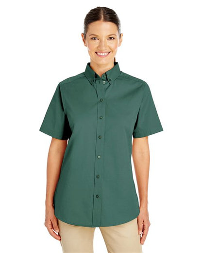 Women's Foundation Cotton Short Sleeve Twill Dress Shirt with Teflon -  - 14587